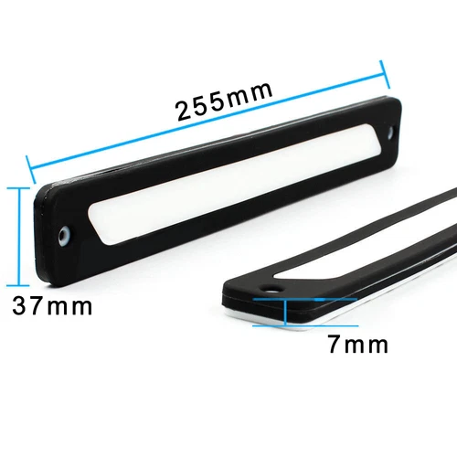 2Pcs Flexible DRL 12V Car LED Daytime Running Light Driving Daylight Fog Light - Picture 4 of 10