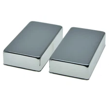 KAISH Pack of 2 Sealed Electric Guitar Brass Humbucker Pickup cover No Holes