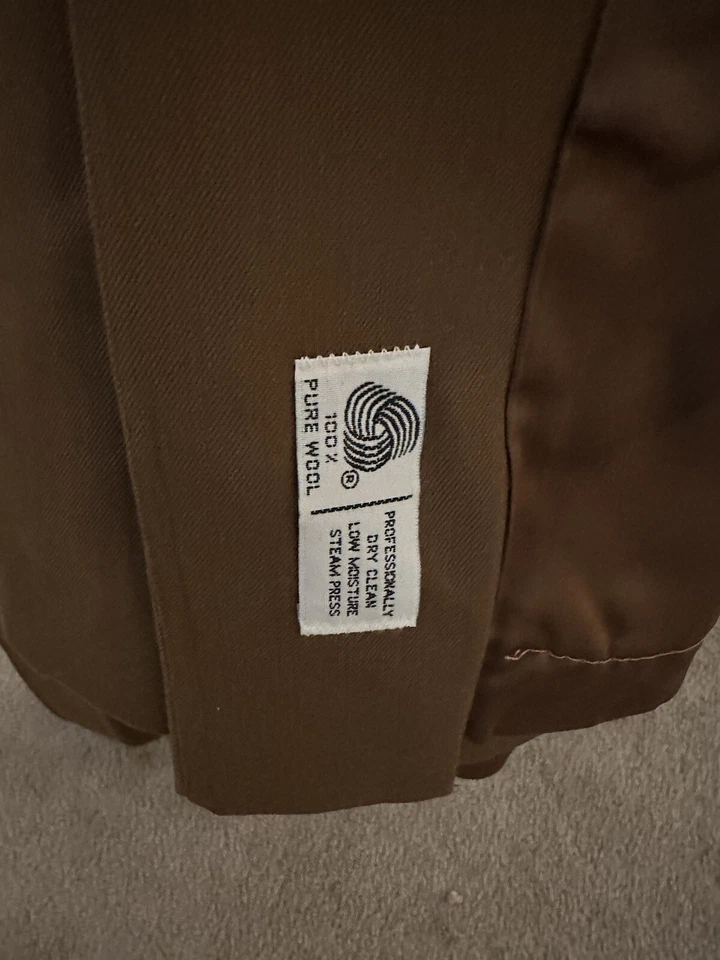 VNT 80s 90s JH Collectibles 6 Wool Lined Belted Trench Coat Tan Brown Jacket - Image 4 of 4