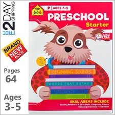 Preschool Workbook for Kids 3-5 Letter Number Tracing Shapes Color Learning abc