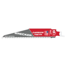 Milwaukee 48-00-5241 6 in. 6 TPI THE WRECKER w/ Carbide Teeth SAWZALL Blade 1PK