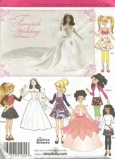 1955 Simplicity Sewing Pattern UNCUT Fashion Doll Clothes 3 Sizes Wedding Dress