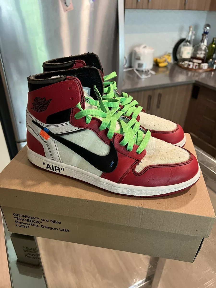 bruser arbejdsløshed Rå Air Jordan Retro 1 High OG Off-White Virgil Abloh Chicago 100% Auth Nike  Size 11 | eBay