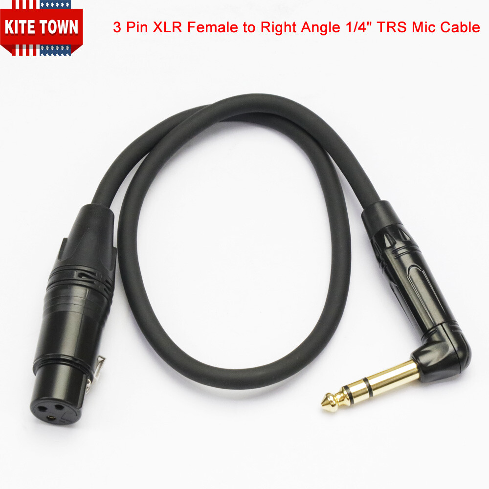 Câble Audio Lemo 1B - 4 Broches XLR Mâle Vers 2 Broches Lemo - Angle Droit (1m)