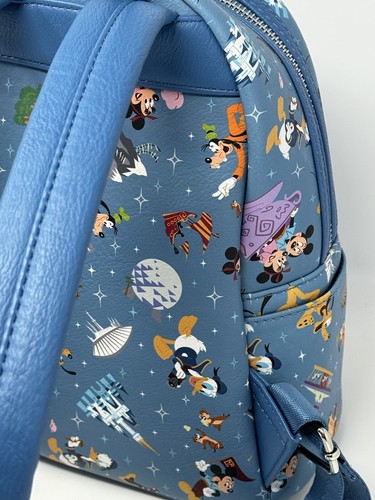 2020 Disney Parks Park Life & Attractions Icons Loungefly Mini Backpack EUC - Picture 11 of 16