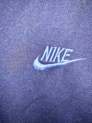 80's NIKE スタジャン　ナイキ Men's VTG 80's Nike Swoosh Logo Navy Blue Red Striped Track Jacket