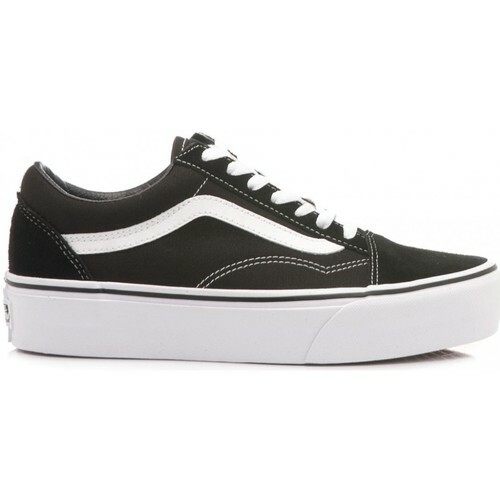 Zapatos Chica Mujer VANS old skool platform VN0A3B3UY281 Blanco Negro Zapatillas
