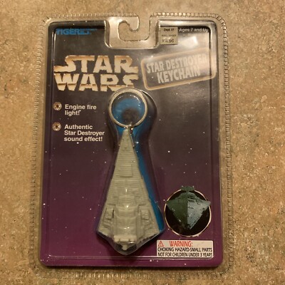 Vintage Star Wars Key Chain Star Destroyer With Lights And Sound 1997 Tiger E3
