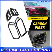 Carbon Fiber Side AC Air Vent Outlet cover Trim Fits Honda Accord 2018-22 2-20X