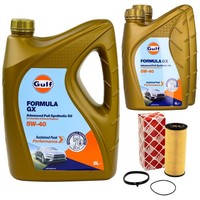 MotoröL Set Gulf Formula GX 5W-40 7 Liter + ÖLfilter FüR Audi A6 A7 Sportback