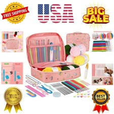 Crochet Kit for Beginners Adults, Crochet Kits Include Yarn, 59pcs Crochet St...