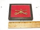 Vintage U.S MILITARY 7th CAVALRY "CROSSED SABERS" Metal Hat Badge Pin