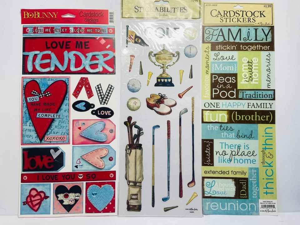 Винтажный 2000 Sandylion стикер лот свадьбы гольф медсестра врач семьи новый - Изображение 2 из 4