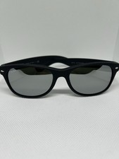 RAY BAN RB2132 622/30 Rubber Black Green Silver Mirrored Lens Unisex 55 mm