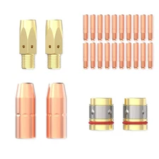 26PCS MIG Welding Torch Kit Acc 0.9mm Tip Nozzle Diffuser for Welders