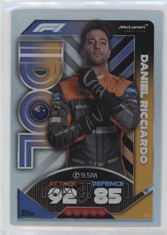 2022 Topps F1 Turbo Attax Idol Daniel Ricciardo #342 3a1