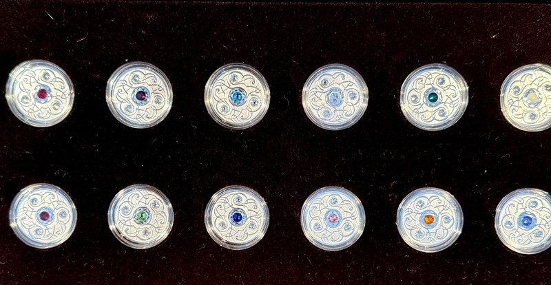 Canada - 2020 $5 - 12 Birthstones with Swarovski Crystals Coins Set w Deluxe Box