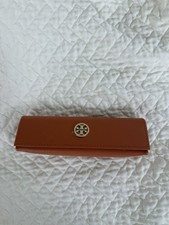 Tory Burch Eyeglass Case Tan with lens wipe Soft Case