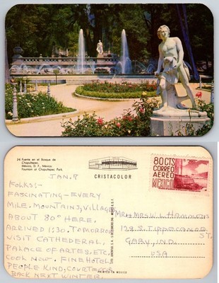 La Fuente En El Bosque De Chapultepec Mexico Postcard