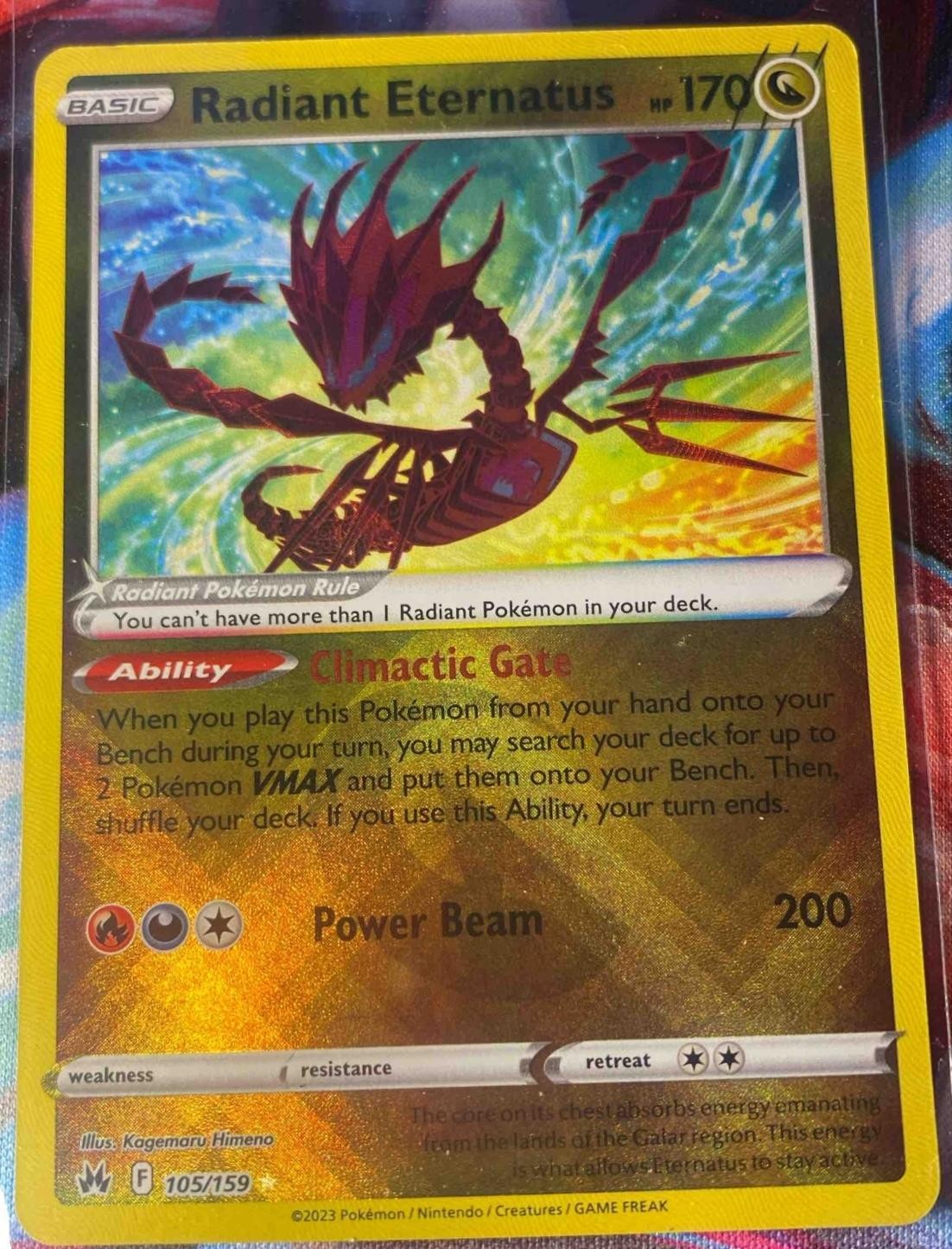 2023 Pokemon Sword & Shield Crown Zenith Radiant Eternatus #105/159