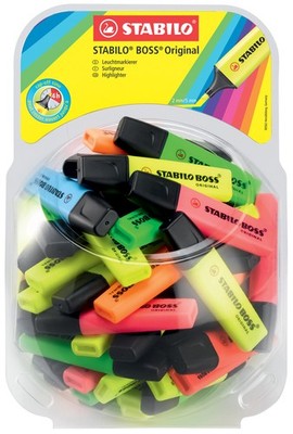STABILO Textmarker BOSS ORIGINAL 60er Display
