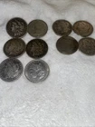 Morgan Silver Dollar Lot of 10. 6-1884 4-1889..900 Silver