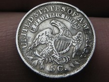 1837 Silver Capped Bust Half Dime- Fine/VF Details, Small 5C