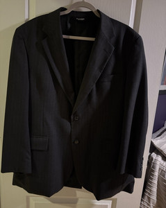 Jos. A. Bank Men's 44R Navy Striped Two-Button Notch Lapel Blazer