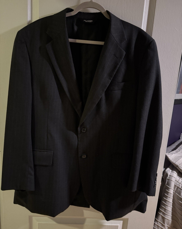 Jos. A. Bank Men's 44R Navy Striped Two-Button Notch Lapel Blazer