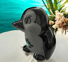 Native American Pottery San Juan Pueblo Brenda Correa Black Penguin Seed Pot Art