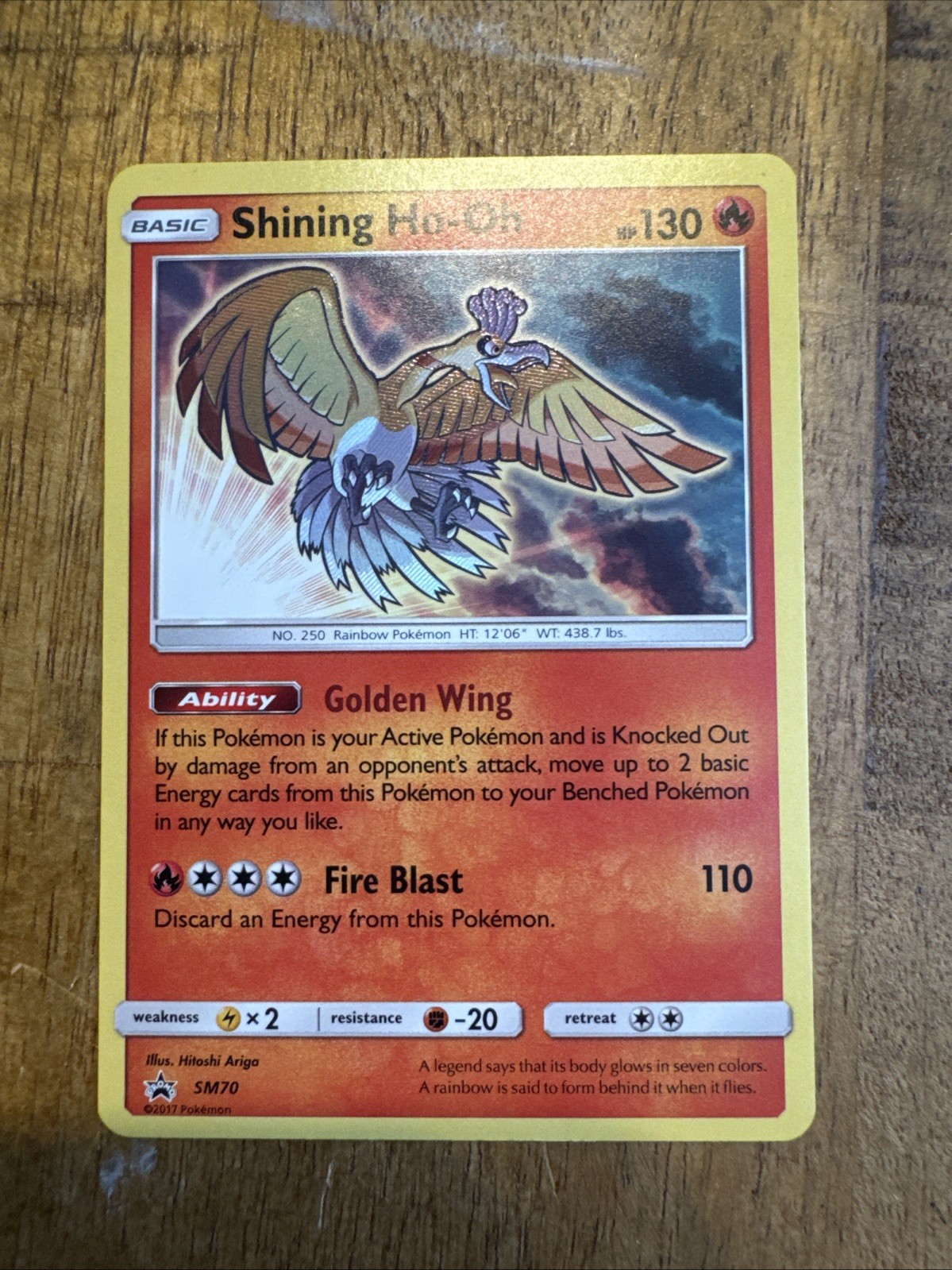 Sealed Pokemon Holo Black Star Promo Shining Ho-Oh – SM70