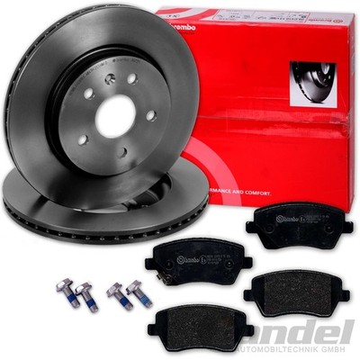 brembo BREMSSCHEIBEN + BELÄGE VORNE passend für OPEL AGILA B + SPLASH + SWIFT 3