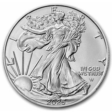 Roll of 20 - 2025 1 oz .999 Fine Silver American Eagle $1 Coin BU