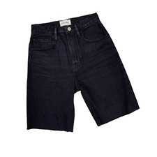 FRAME Denim Wide Leg Jean Shorts Cut Off Inkwell 23