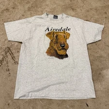 Vintage Terrier Mens Large Single Stitch Screen Stars Best USA Made