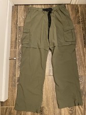 Boy Scouts Pants Mens XXL RELAXED Green Switchback Convertible BSA Uniform 34"