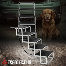 Fits Home Car Outdoor 5 Steps Adjustable Foldable Non-Slip Dog Step Pet Stair
