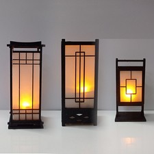3Set Floor Lamp 1:12 Scale Dollhouse Miniatures Furniture Unfinished Japanesque