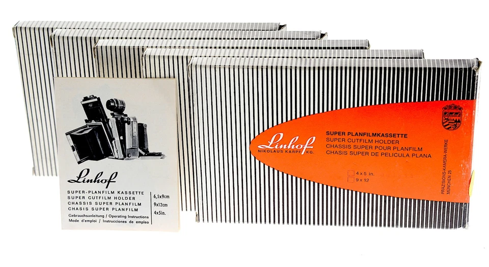 Soportes para láminas Linhof 4x5 con cajas originales, números IB’s del 1 al 10, COMO NUEVO Foto 3 de 3