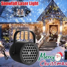 Christmas Projector Snowflake LED Moving Snowfall Laser Light Outdoor Landscape