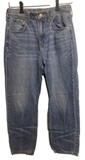 Old Navy High Rise Slouchy Straight Jeans Medium Wash Girl's Sz 16 NWOT