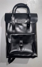 Zaino Dr. Martens in pelle nera con scatola Kiev borsa per laptop da viaggio/lavoro