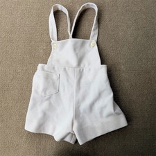 Donsje Amsterdam Shortalls Unisex Kids Size S Ivory Suspender Casual