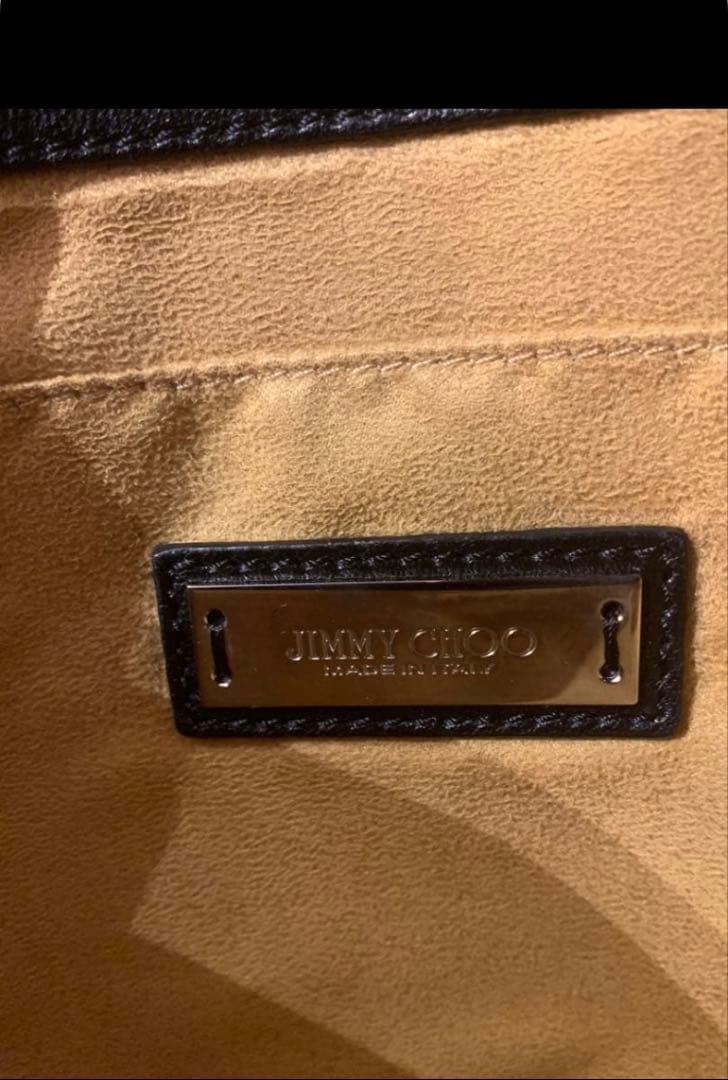 Jimmy Choo Star Leather Clutch Bag Unisex Black Silver Rare Authentic image 9