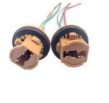 2 Pack 7443 T20 Bulb Sockets Female Adapter Wire Harness Connector for Turn