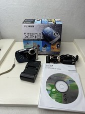 Fujifilm FinePix XP 12MP Digital Camera Blue Camera Battery Charger SD Card