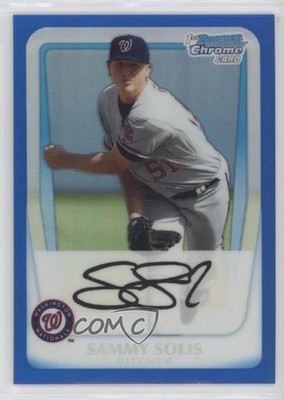 2011 Bowman Chrome Prospects Blue Refractor /250 Sammy Solis #BCP106 sh7