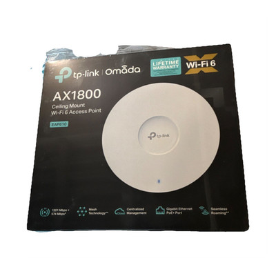 TP-LINK Omada EAP610 AX1800 Wi-Fi 6 Ceiling Access Point, Gigabit