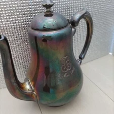 Christofle Autenthic Silver plated Teapot around 1906 France Tableware H 8.3 in