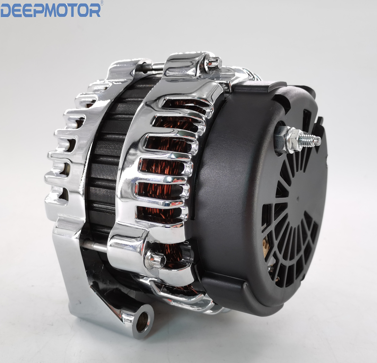 GM LS Truck AD244 220 AMP CHROME ALTERNATOR SERPENTINE BELT 4 Pin